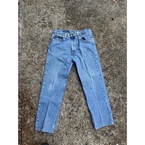 Vintage Men's Levis 505 Regular Fit Straight Leg Blue Jeans 36x32 Made USA Denim - Picture 1 of 4